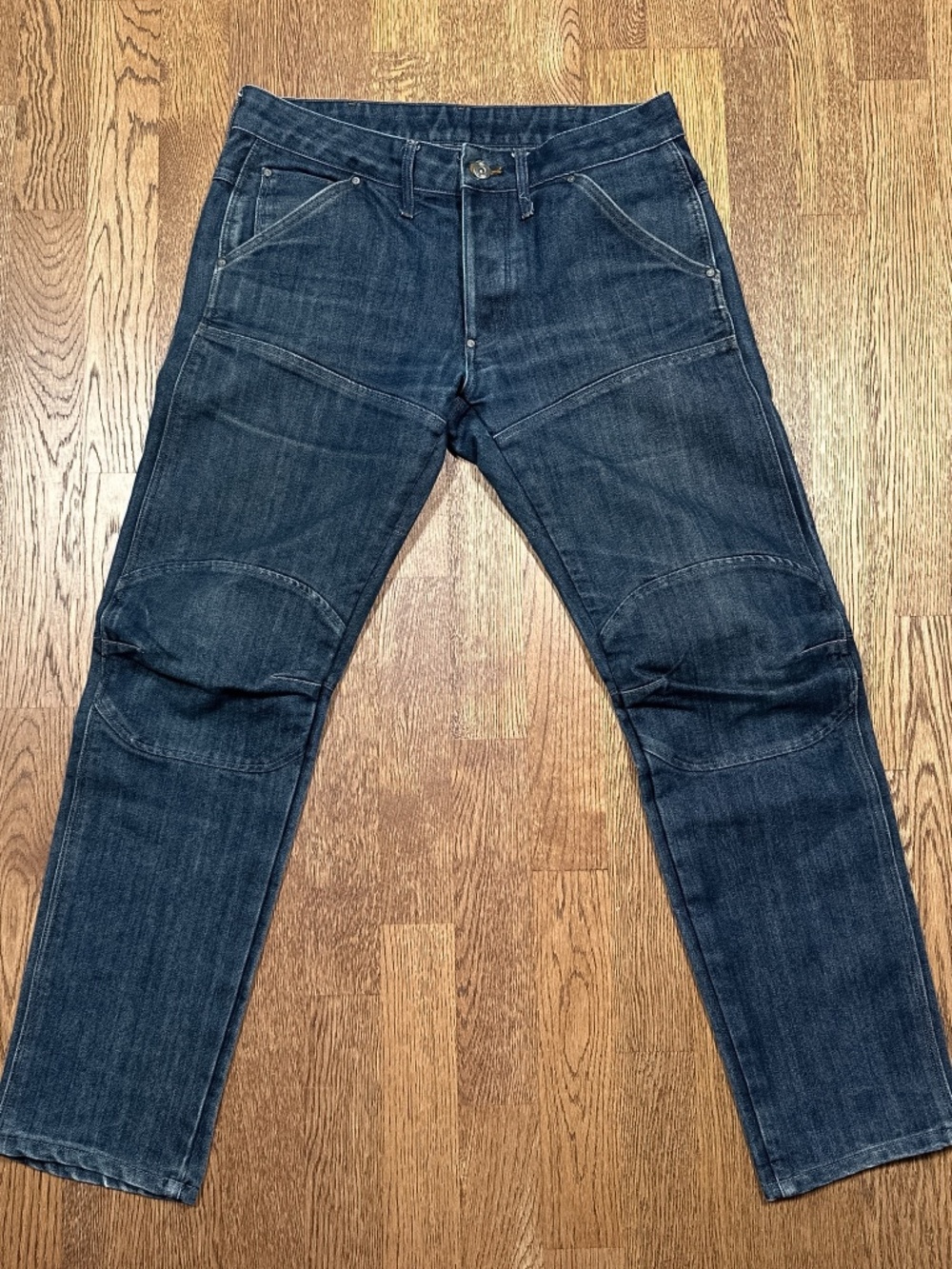 G-Star RAW 5620 Bike 3D Low Tapered Blue Moto Denim Jeans Mens 30